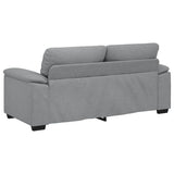 Canapé à 2 places gris clair 140 cm tissu