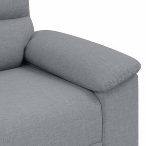 Canapé à 2 places gris clair 140 cm tissu