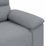 Canapé à 2 places gris clair 140 cm tissu
