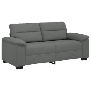 Canapé à 2 places gris foncé 140 cm tissu