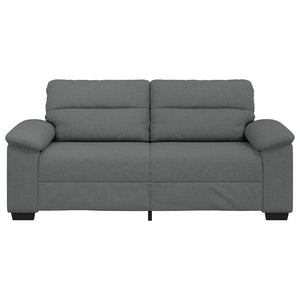 Canapé à 2 places gris foncé 140 cm tissu