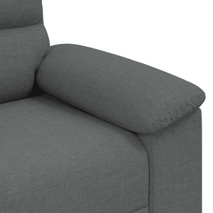 Canapé à 2 places gris foncé 140 cm tissu