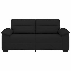 Canapé à 2 places noir 140 cm tissu