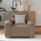 Fauteuil cappuccino 60 cm similicuir