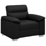 Fauteuil noir 60 cm similicuir