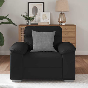 Fauteuil noir 60 cm similicuir