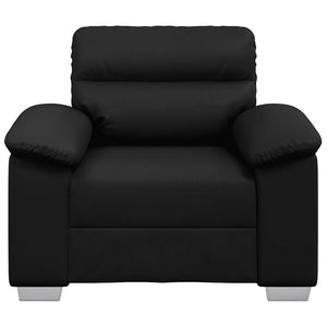 Fauteuil noir 60 cm similicuir