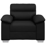 Fauteuil noir 60 cm similicuir