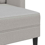 Canapé 2 places avec méridienne en L gris nuage 125 cm tissu