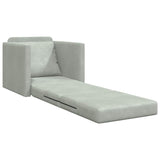 Canapé-lit avec coussin Gris clair 74 x 77 x 81 cm Velours