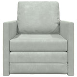 Canapé-lit avec coussin Gris clair 74 x 77 x 81 cm Velours