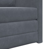 Canapé-lit avec coussin Gris foncé 74 x 77 x 81 cm Velours