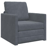 Canapé-lit avec coussin Gris foncé 74 x 77 x 81 cm Velours
