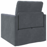 Canapé-lit avec coussin Gris foncé 74 x 77 x 81 cm Velours