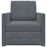 Canapé-lit avec coussin Gris foncé 74 x 77 x 81 cm Velours