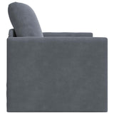 Canapé-lit avec coussin Gris foncé 74 x 77 x 81 cm Velours