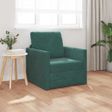 Canapé-lit avec coussin Vert foncé 74 x 77 x 81 cm Velours