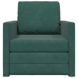 Canapé-lit avec coussin Vert foncé 74 x 77 x 81 cm Velours