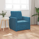 Canapé-lit avec coussin Bleu 74 x 77 x 81 cm Velours