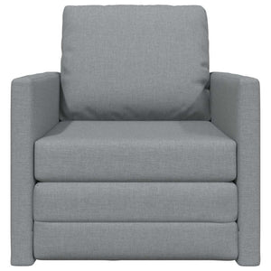 Canapé-lit avec coussin Gris clair 74 x 77 x 81 cm tissu