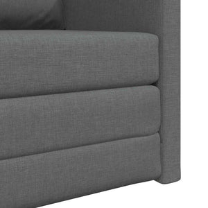 Canapé-lit avec coussin Gris foncé 74 x 77 x 81 cm tissu