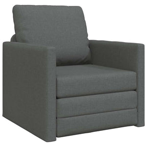 Canapé-lit avec coussin Gris foncé 74 x 77 x 81 cm tissu