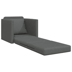 Canapé-lit avec coussin Gris foncé 74 x 77 x 81 cm tissu