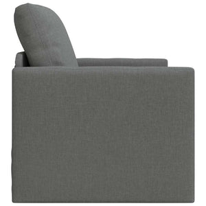 Canapé-lit avec coussin Gris foncé 74 x 77 x 81 cm tissu