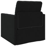 Canapé-lit avec coussin Noir 74 x 77 x 81 cm tissu