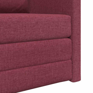 Canapé-lit avec coussin Rouge bordeaux 74 x 77 x 81 cm tissu