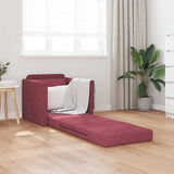 Canapé-lit avec coussin Rouge bordeaux 74 x 77 x 81 cm tissu