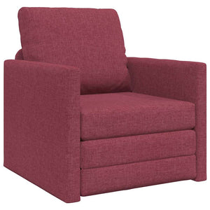 Canapé-lit avec coussin Rouge bordeaux 74 x 77 x 81 cm tissu