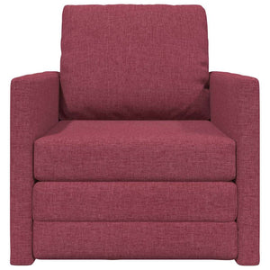 Canapé-lit avec coussin Rouge bordeaux 74 x 77 x 81 cm tissu