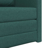 Canapé-lit avec coussin Vert foncé 74 x 77 x 81 cm tissu