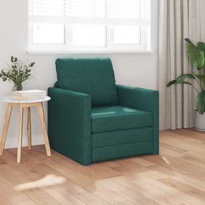 Canapé-lit avec coussin Vert foncé 74 x 77 x 81 cm tissu