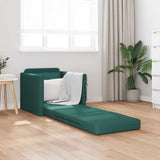 Canapé-lit avec coussin Vert foncé 74 x 77 x 81 cm tissu
