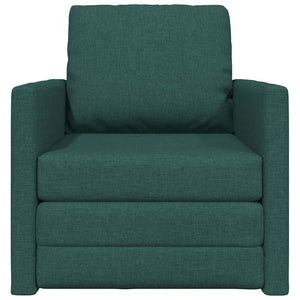 Canapé-lit avec coussin Vert foncé 74 x 77 x 81 cm tissu