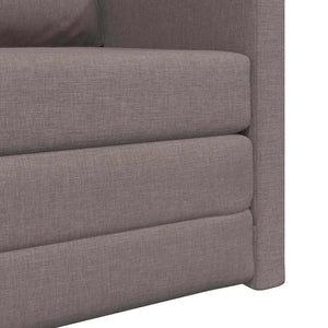 Canapé-lit avec coussin Taupe 74 x 77 x 81 cm tissu
