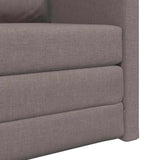Canapé-lit avec coussin Taupe 74 x 77 x 81 cm tissu