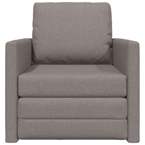 Canapé-lit avec coussin Taupe 74 x 77 x 81 cm tissu