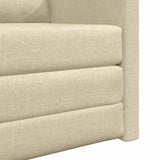 Canapé-lit avec coussin Crème 74 x 77 x 81 cm tissu
