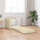 Canapé-lit avec coussin Crème 74 x 77 x 81 cm tissu