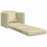 Canapé-lit avec coussin Crème 74 x 77 x 81 cm tissu