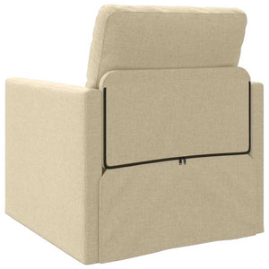 Canapé-lit avec coussin Crème 74 x 77 x 81 cm tissu