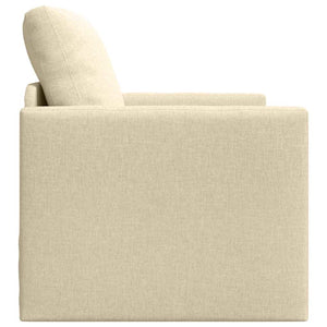 Canapé-lit avec coussin Crème 74 x 77 x 81 cm tissu