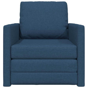 Canapé-lit avec coussin Bleu 74 x 77 x 81 cm tissu