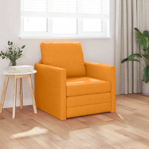 Canapé-lit avec coussin Jaune foncé 74 x 77 x 81 cm tissu