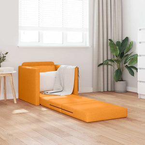 Canapé-lit avec coussin Jaune foncé 74 x 77 x 81 cm tissu