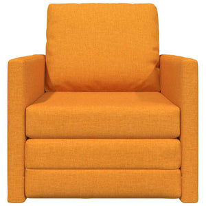 Canapé-lit avec coussin Jaune foncé 74 x 77 x 81 cm tissu