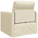 Sofa Lit de Sol avec coussin Crème 74 x 77 x 81 cm Faux cuir